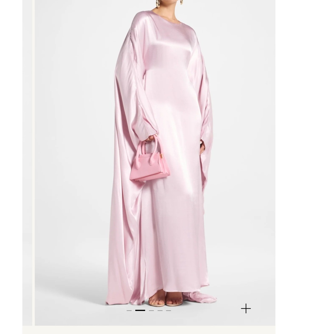 Veiled Selene Silk Blend Butterfly Maxi Dress Pastel Pink S/58 New Modest Formal — image 2 of 8